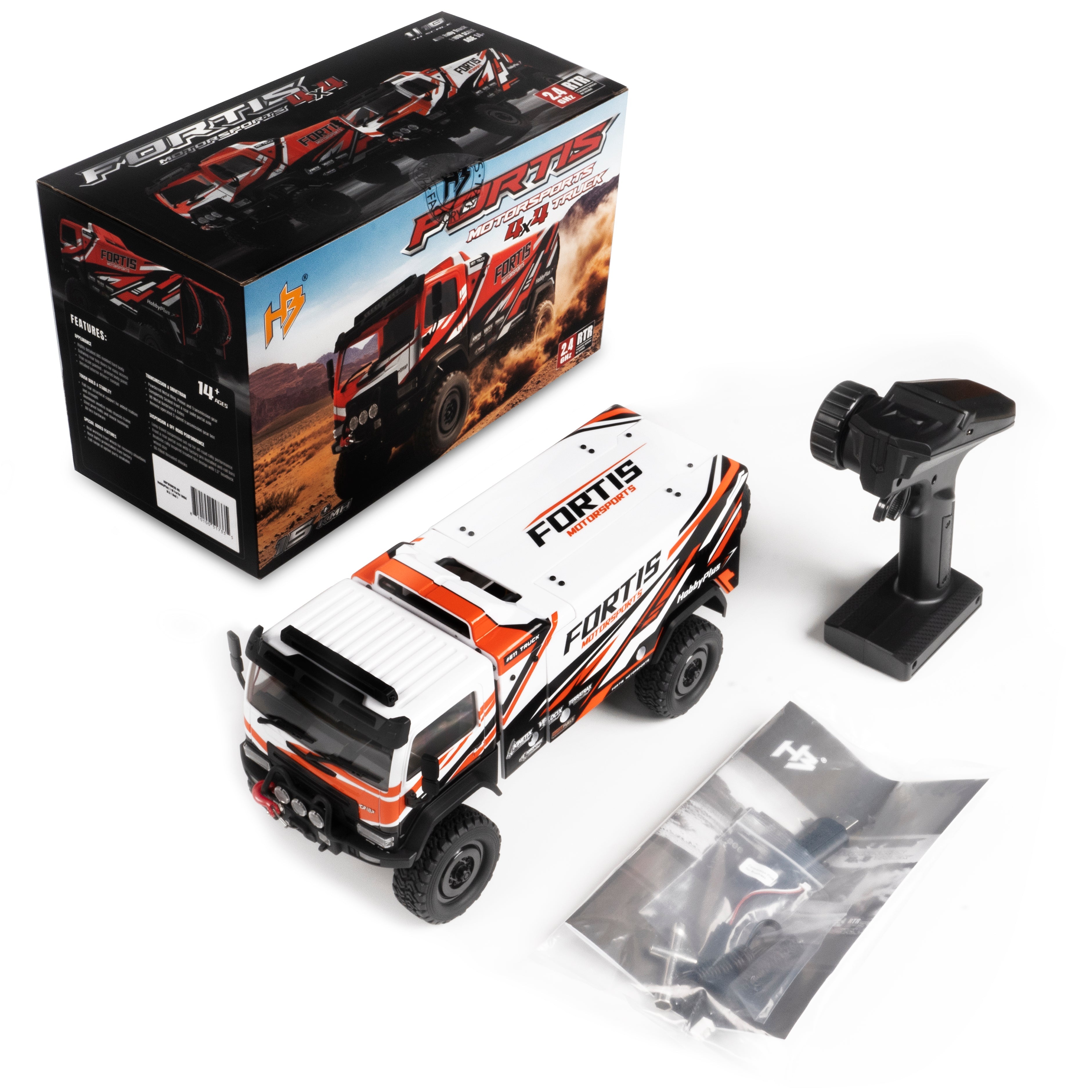 HobbyPlus DKR-4 FORTIS 1/18 4WD Rally Raid Truck RTR