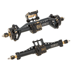 MEUS RACING  Brass + Aluminum CNC Upgraded Front and Rear Axle Assembly Kit TRX4M Axle for 1/18 TRX4M Upgrade (Black) - HeliDirect