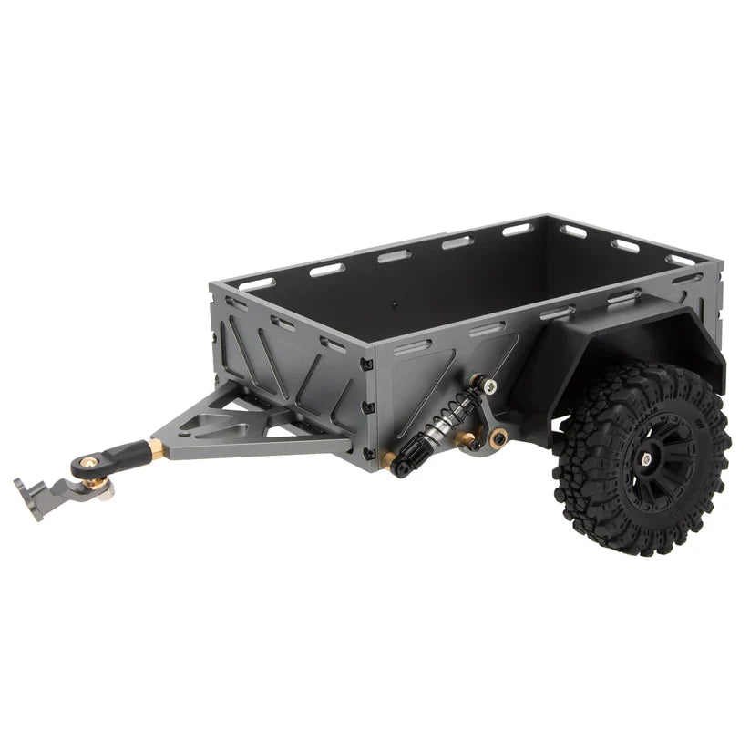 MEUS RACING Utility Trailer Car with Hitch for 1/18 TRX4M - Titanium - HeliDirect