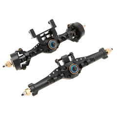 MEUS Racing Isokinetic 3-Section CVD Front and Rear Axles Maximum Steering Angle 52° Wider +5MM forTRX4M Upgrade 1/18 RC Crawler Car - BLACK - HeliDirect