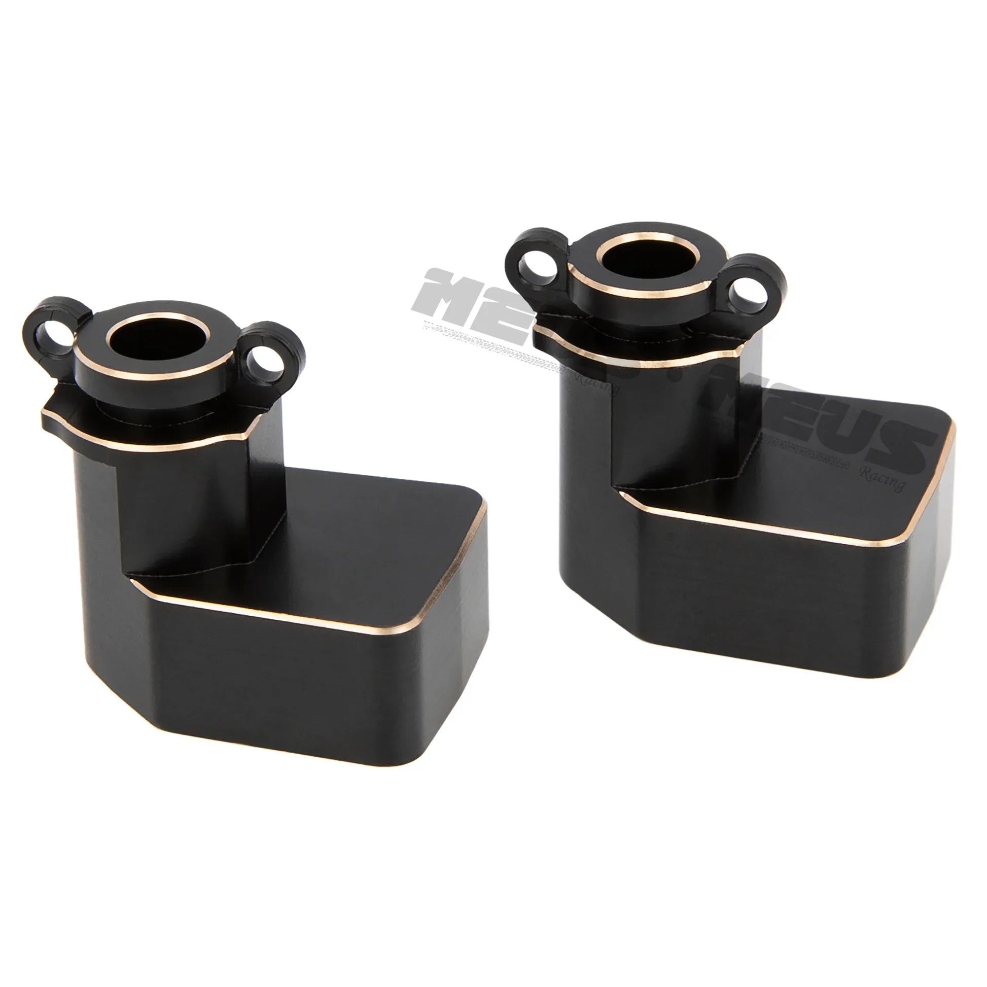 Meus Racing Brass Rear Axle Carriers For Axial 1/18 UTB18 - BLACK - HeliDirect