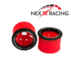 Nexx Racing “JUD” threaded carbon-fiber reinforced EVO Flanged Front Wheels (2) pcs for Mini-Z (RED) OFFSET 0