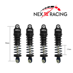 Nexx Racing 58mm Oil Shocks (4pcs) for Arrma 1:18 GRANITE/ TYPHON/ MOJAVE - BLACK