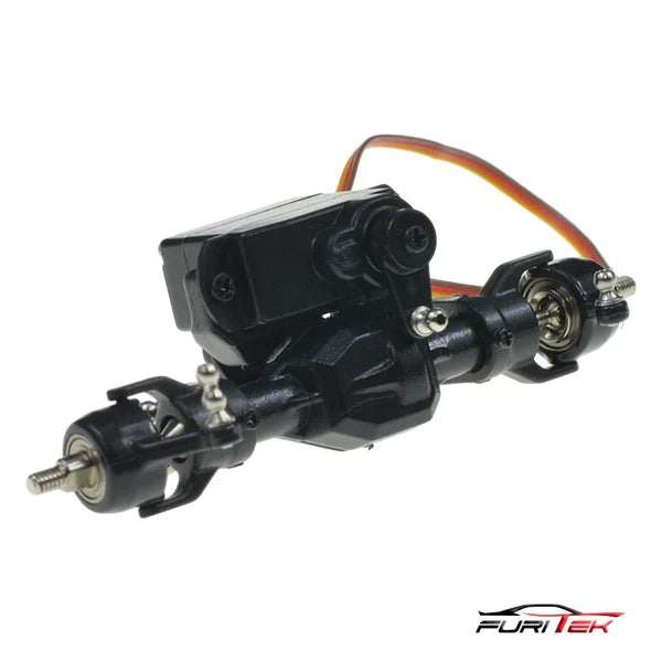 FURITEK COMPLETE PRE-BUILT FRONT AXLE SET WITH SERVO FOR FX132 1/32 SPARE PART - HeliDirect