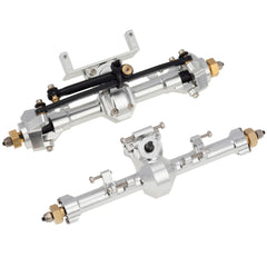 MEUS Racing 1/24 RC Crawler Car CNC Aluminum Front and Rear Axle for SCX24 90081 C10 1/24 RC Crawler Car CNC Aluminum Front and Rear Axle for SCX24 90081 C10 Jeep (Silver)