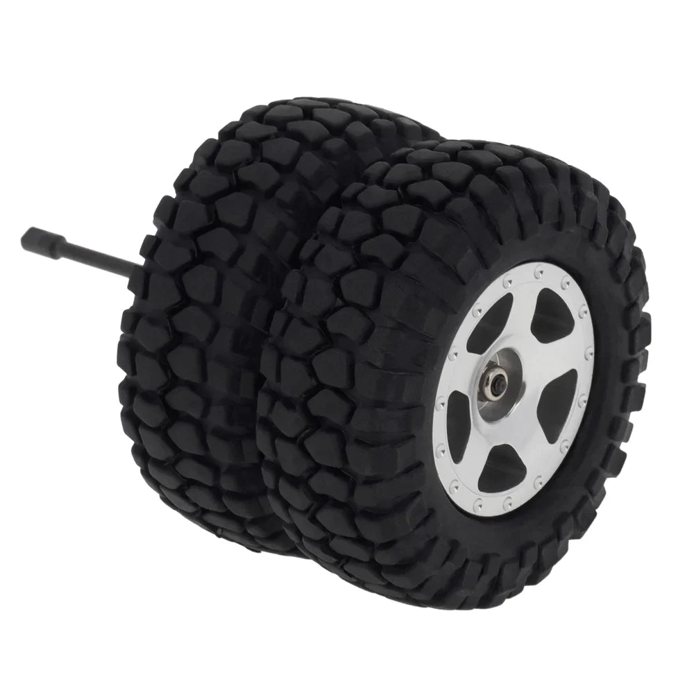 1/24 RC Crawler Dual Wheel Refit Set Modify Kit Tires Coupler Straight Wheel Axle for AXIAL SCX24 6×6 - HeliDirect