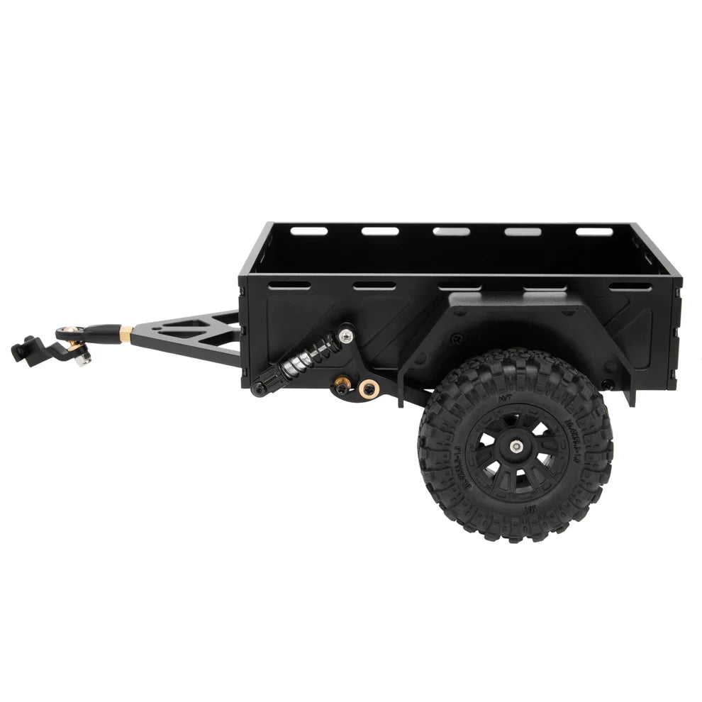 MEUS RACING Utility Trailer Car with Hitch for 1/18 TRX4M - BLACK - HeliDirect