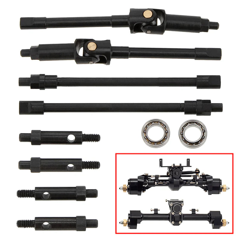 MEUS Racing Universal Joint Drive Shaft Cross Knot CVD Drive Kit for SCX24 MEUS Component Portal Axles - HeliDirect