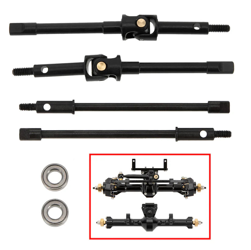 MEUS Racing Universal Joint Drive Shaft Cross Knot CVD Drive Kit for SCX24 Stock Straight Axles C10 JEEP - HeliDirect