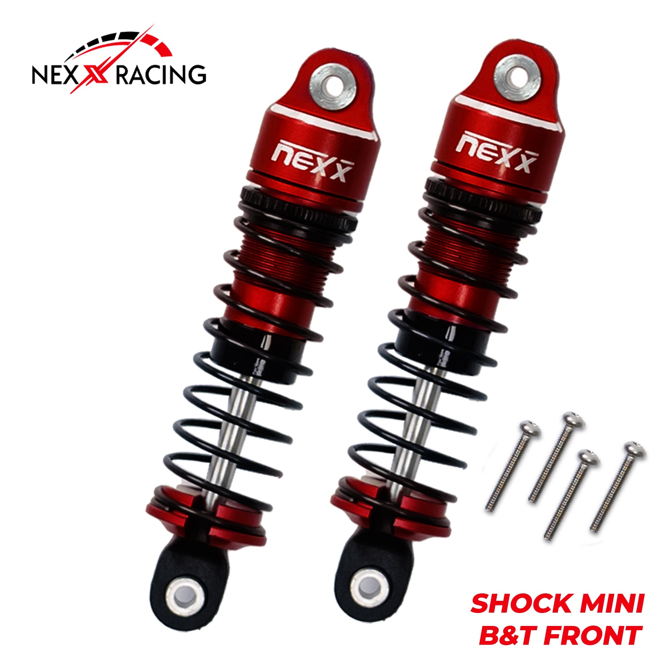 Nexx Racing Front Oil shock (2pcs) for Mini-T& Mini-B - RED