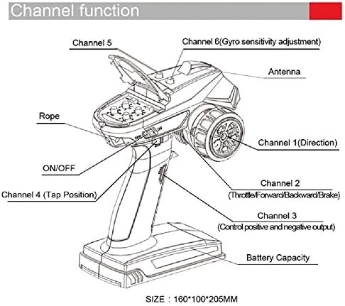 DUMBORC X6 6 Channel Surface Radio with Receiver X6FG Built-in Gyro