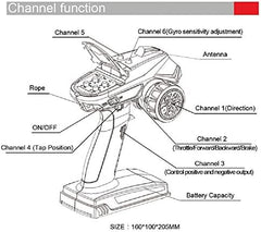 DUMBORC X6 6 Channel Surface Radio with Receiver X6FG Built-in Gyro