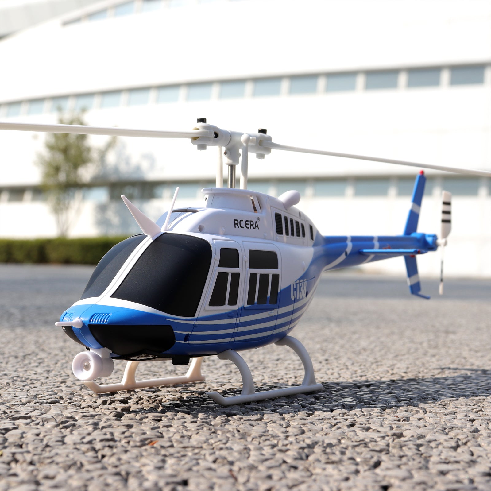 RC ERA 4CH C138 Bell206 Gyro Stabilized Helicopter w/ Optical Sensor Flow and Upgraded Transmitter - RTF (3 servos) - Blue