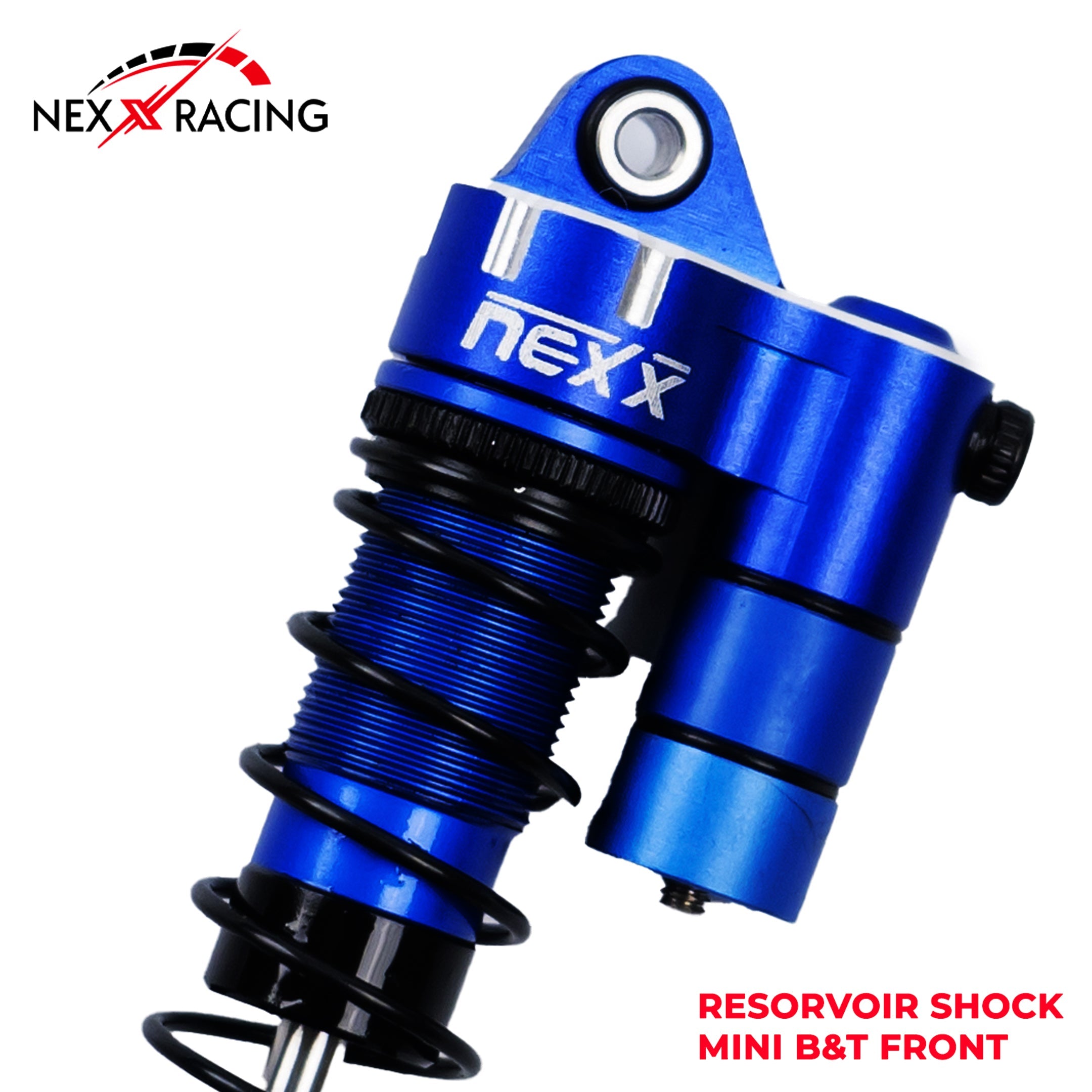 Nexx Racing Front Reservoir shock (2pcs) for Mini-T& Mini-B - BLUE