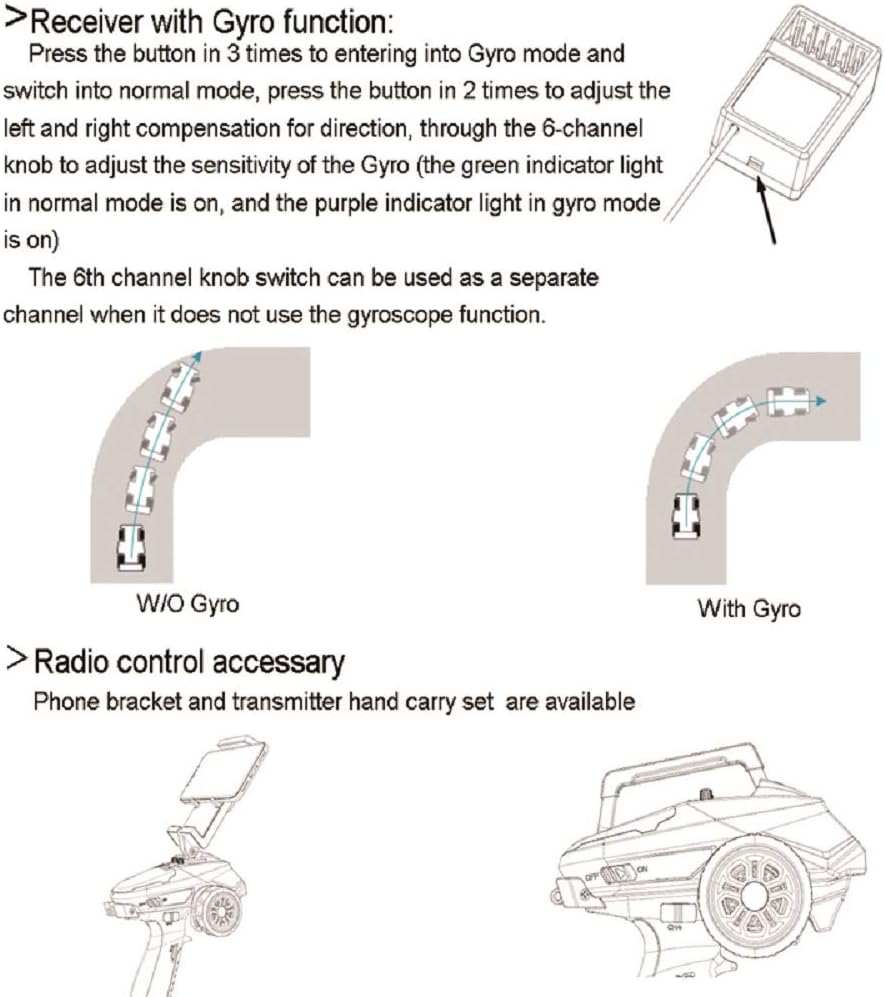 DUMBORC X6 6 Channel Surface Radio with Receiver X6FG Built-in Gyro