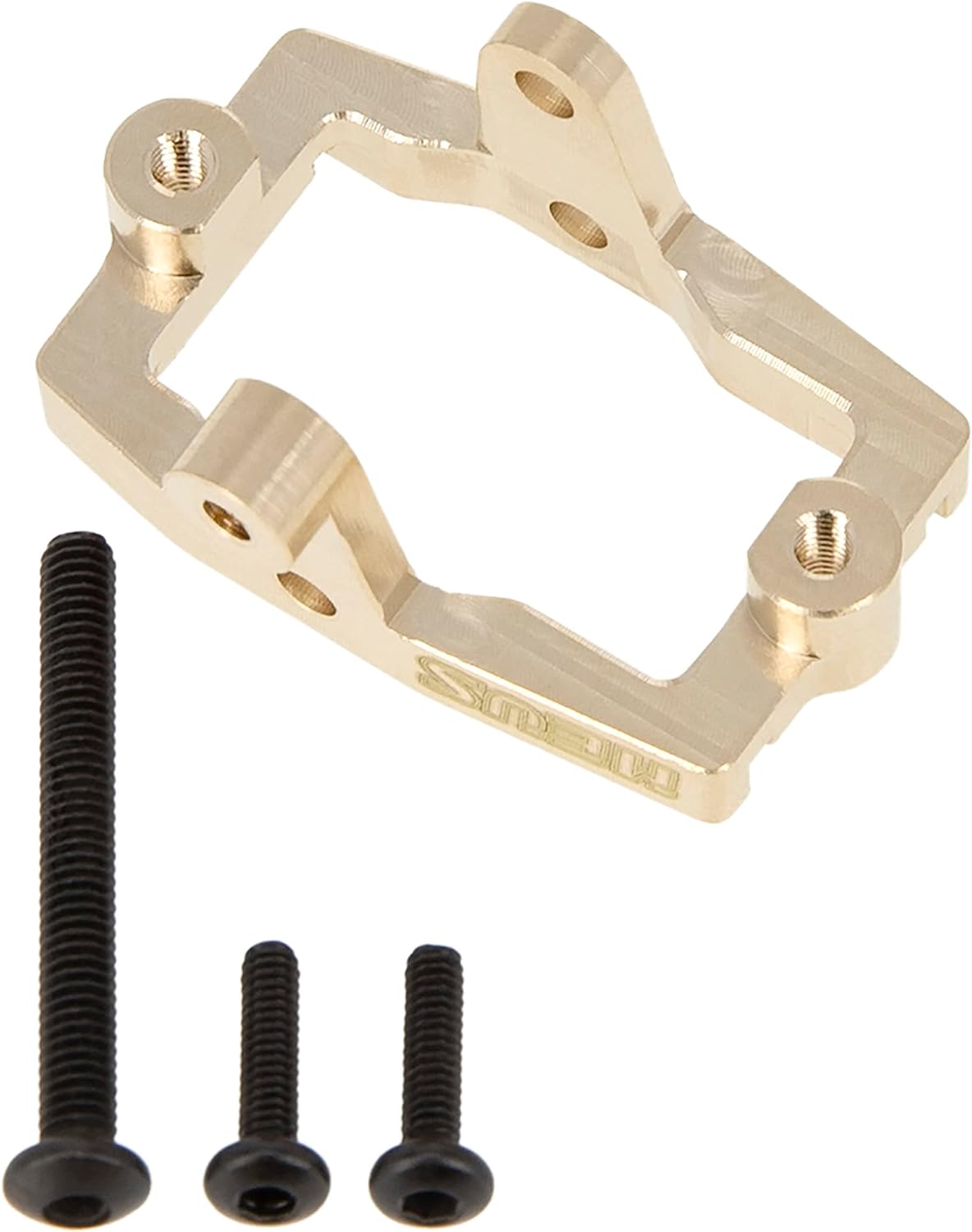 Meus Racing Aluminum Servo Mount Metal Servo Mount for 1/18 TRX4M TRX-4M RC Crawler Upgrade Parts Accessories (Brass) - HeliDirect