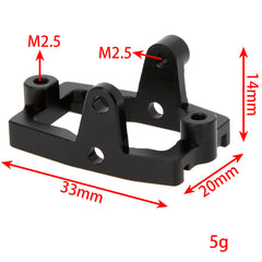 Meus Racing Aluminum Servo Mount Metal Servo Mount for 1/18 TRX4M TRX-4M RC Crawler Upgrade Parts Accessories - BLACK - HeliDirect