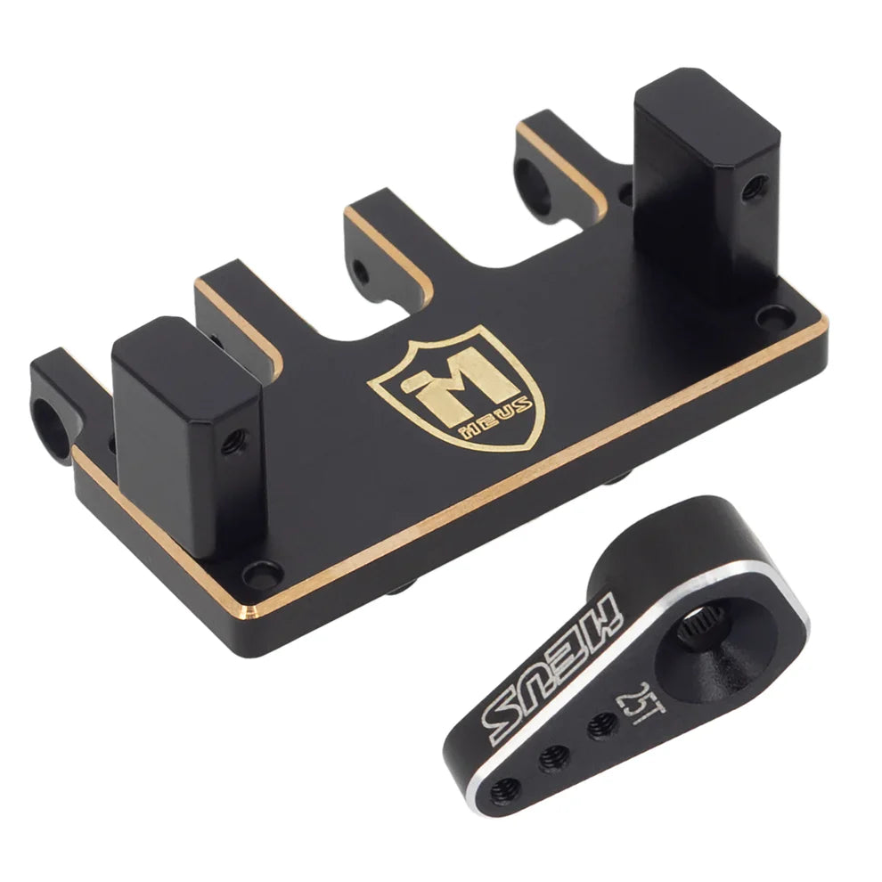 MEUS Racing digital high-torque Coreless Micro Servo with Adjustable Brass Servo Mount With Steering Horn for SCX24 C10 JLU Bronco - HeliDirect