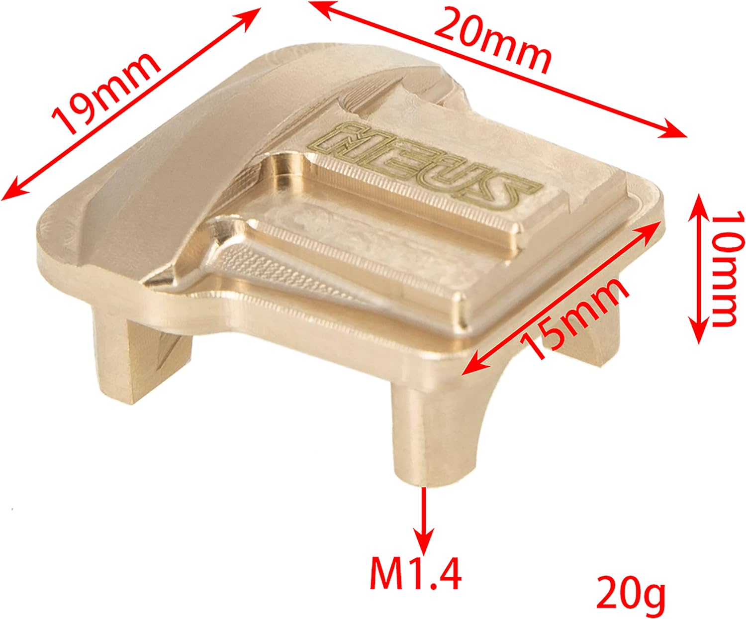 Meus Racing Brass Front Rear Axle Diff Cover for 1/18 RC Crawler Car TRX4M TRX-4M Bronco Defender Upgrade Parts - HeliDirect