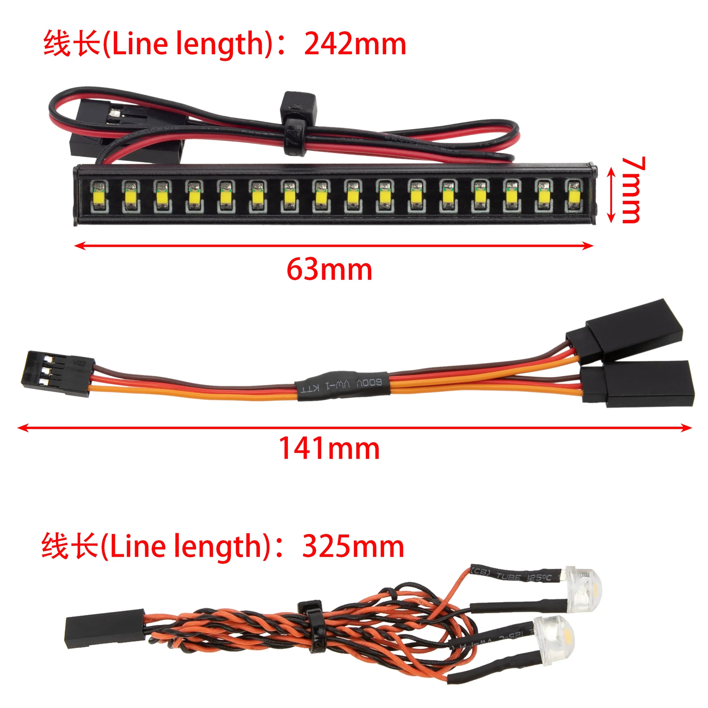 MEUS Racing TRX4M Ripper 16LED Light Kit Lemon Yellow + 8MM Headlight for 1/18 TRX4M Ripper V1 V2 - HeliDirect