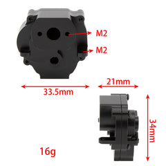 Meus Racing CNC Aluminum Transmission Case Gearbox Housing Upgrade Parts Accessories for 1/18 TRX4M TRX-4M RC Crawler - BLACK - HeliDirect