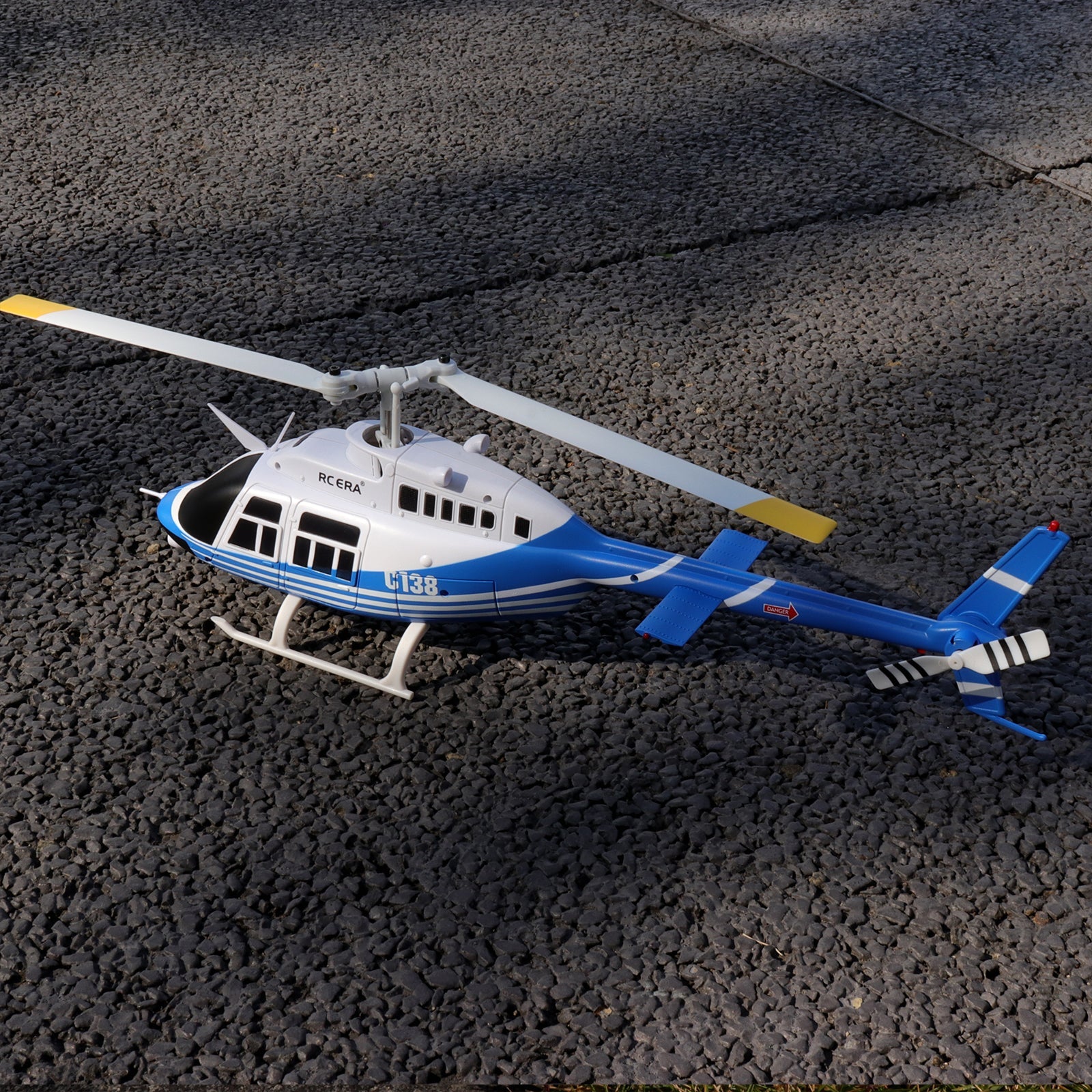 RC ERA 4CH C138 Bell206 Gyro Stabilized Helicopter w/ Optical Sensor Flow and Upgraded Transmitter - RTF (3 servos) - Blue