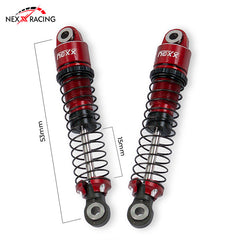 Nexx Racing 53mm Oil shocks (4pcs) for 1/18 RC Crawler Redcat Ascent18 - RED