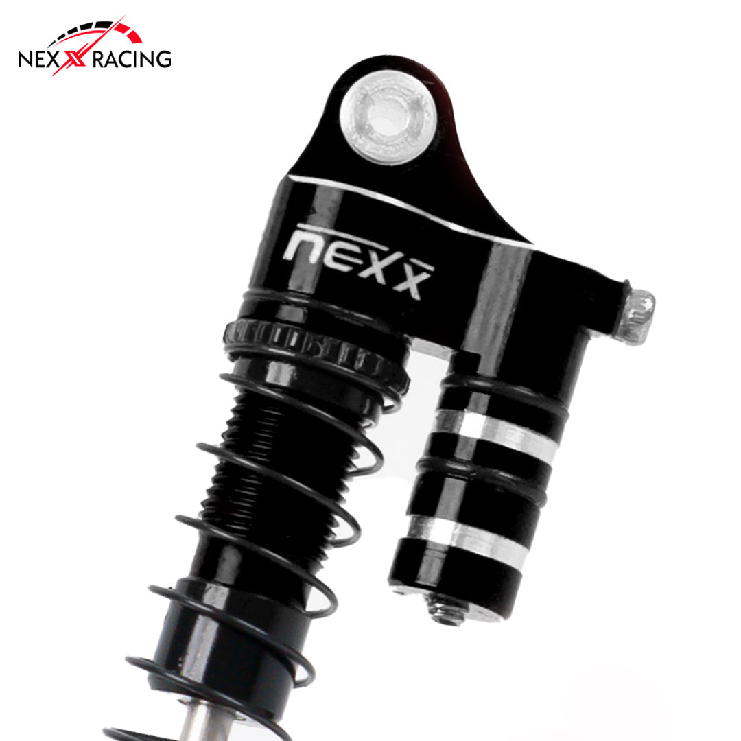 Nexx Racing 45mm Reservoir Shocks (4pcs) for 1/24 RC Crawler FMS FCX24/ FCX18 Hummer EV - BLACK