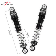 Nexx Racing 45mm Oil Shocks (4pcs) for 1/24 RC Crawler FMS FCX24/ FCX18 Hummer EV - BLACK