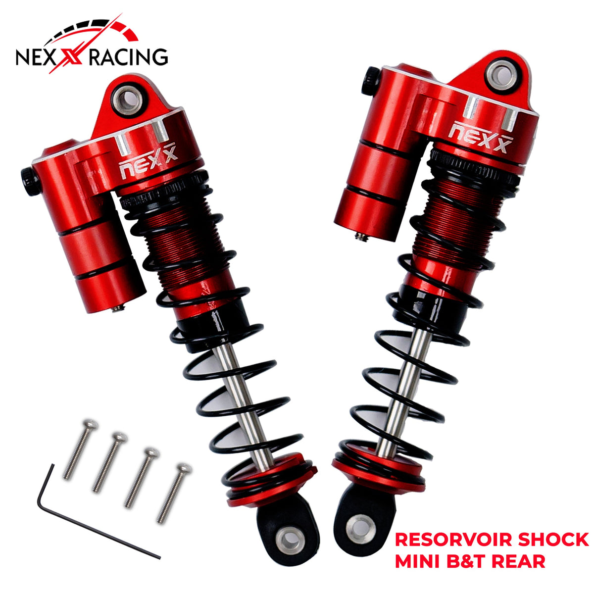 Nexx Racing Rear Reservoir shock (2pcs) for Mini-T& Mini-B - RED