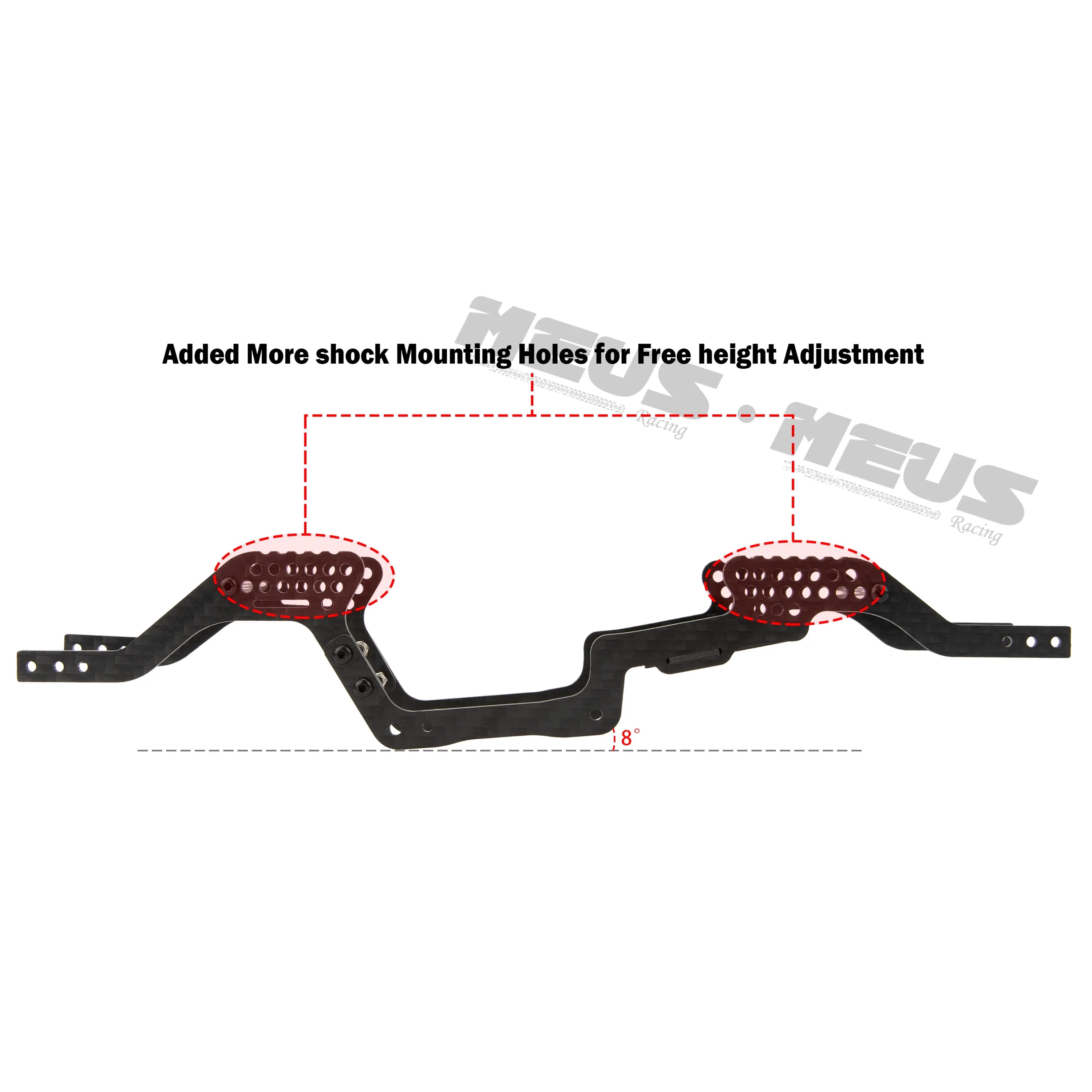 Meus Racing 1/18 RC Car Carbon Fiber LCG Chassis Frame Girder for TRAXAS TRX-4M 1/18 RC Crawler Car Upgrade Parts - HeliDirect