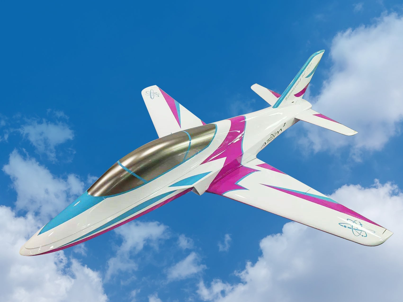 Boomerang Atom Squared - Purple White Teal - Boomerang RC Jets
