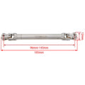 MEUS Racing Stainless Steel Internal Spline Universal Drive Shaft (96-143mm) for 1/10 SCX10 SCX10 II TRX4 90046 Wraith