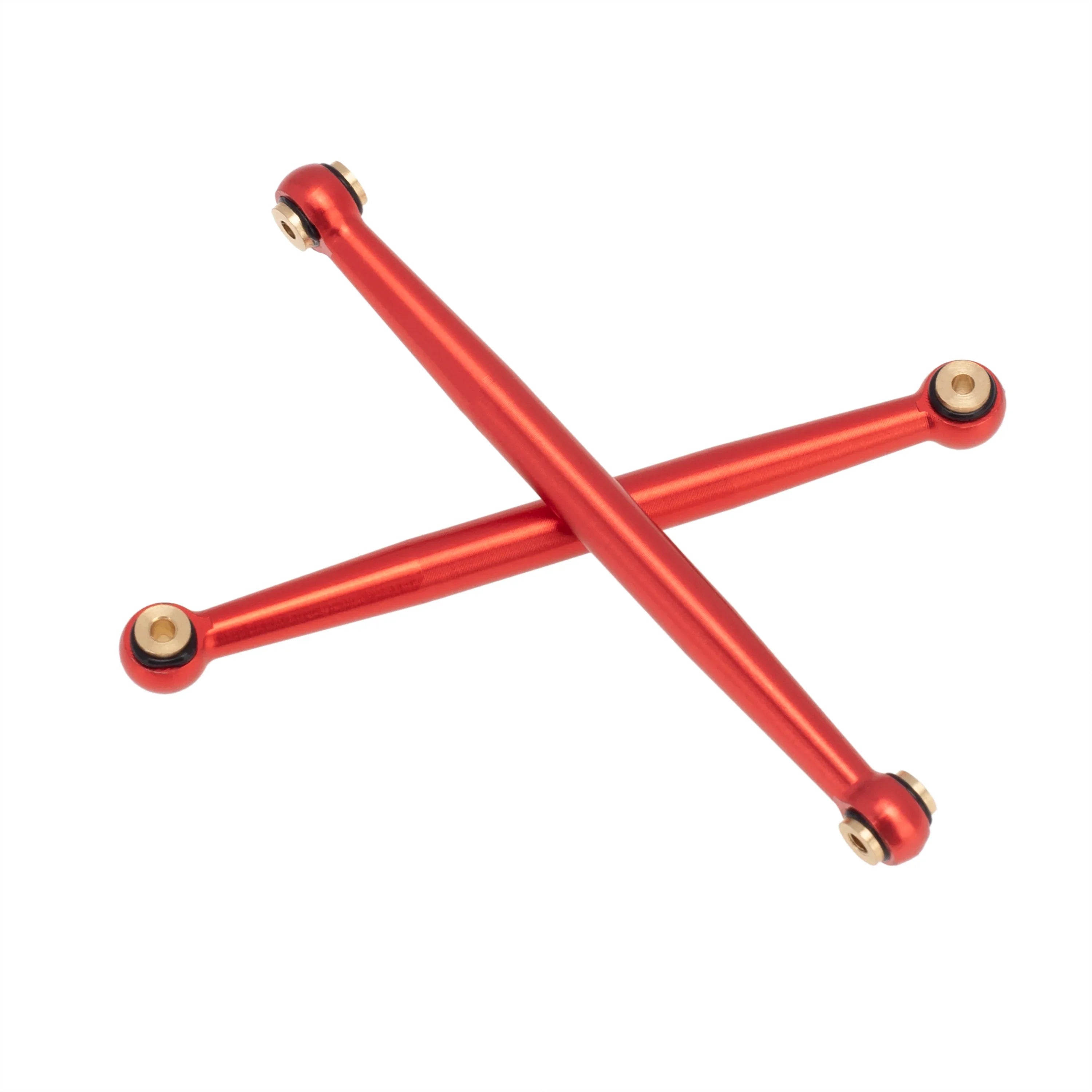 MEUS Racing Aluminum Alloy Link and Steering Rod Kit for Axial SCX24 B-17 C10 Jeep 1/24 RC Car (Red) - HeliDirect