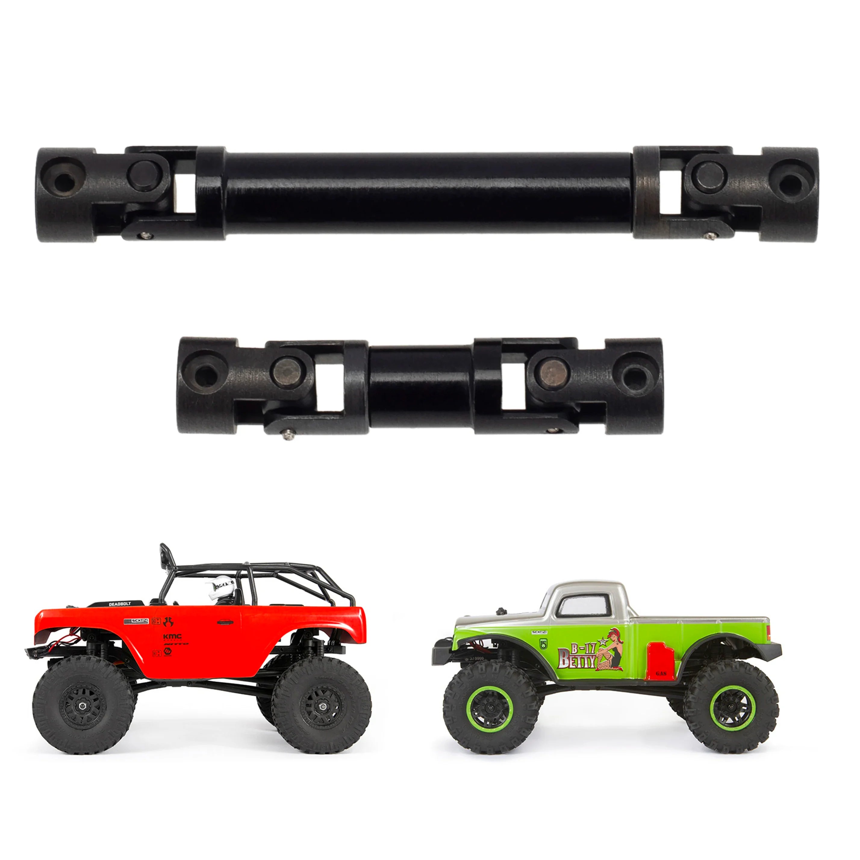 MEUS Racing  Metal Front&Rear Drive Shaft for Axial 1/24 SCX24 90081 C10 Jeep Ford Bronco (Section A) - HeliDirect