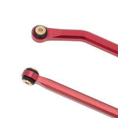 MEUS Racing  CNC Aluminum High Clearance Chassis Links for 1/24 RC Crawler LWB 133.5mm Axial SCX24 AXI90081 Deadbolt AXI00004 B17 (Red) - HeliDirect