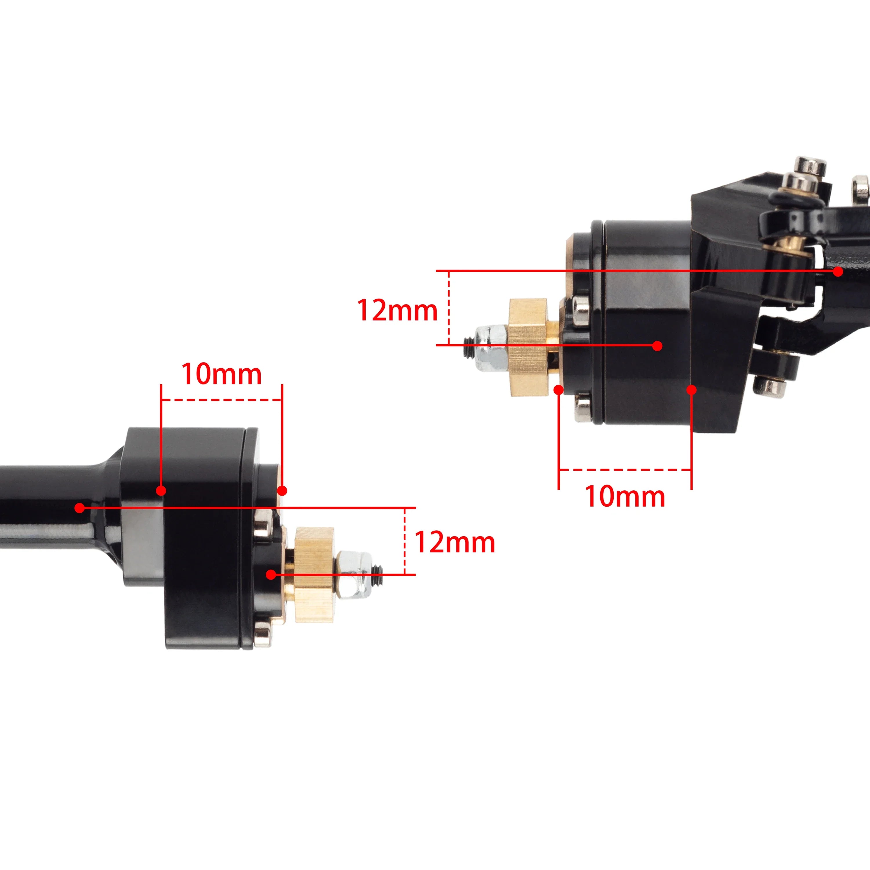 MEUS Racing CVD Hardening RC Crawler Car CNC Brass Front and Rear Portal Axle for Axial SCX24 90081 C10 Jeep Upgrade Parts - HeliDirect