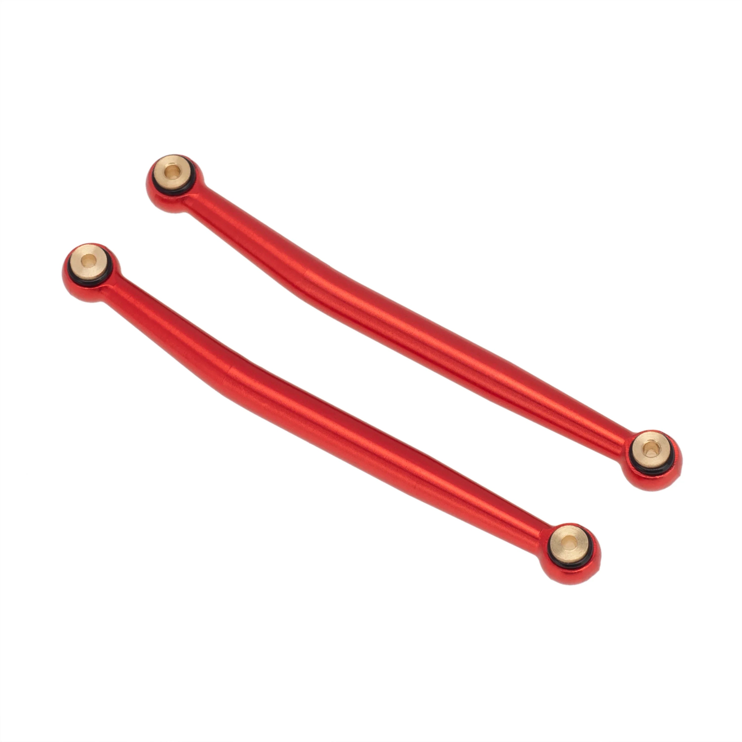 MEUS Racing Aluminum Alloy Link and Steering Rod Kit for Axial SCX24 B-17 C10 Jeep 1/24 RC Car (Red) - HeliDirect