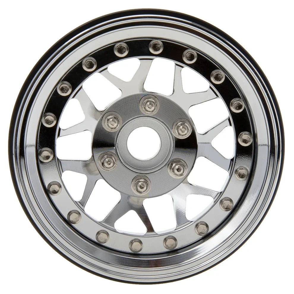 MEUS Racing Brass Aluminum 1.9″ Beadlock Wheels Supports Front Rear Twin Wheels for 1/10 TRX-4 TRX-6 SCX10 GEN7 GEN8 D90