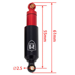 MEUS Racing 55MM Emulation Shocks Built-in Oil Shock for 1/18 TRX4M 4PACK - BLACK - HeliDirect