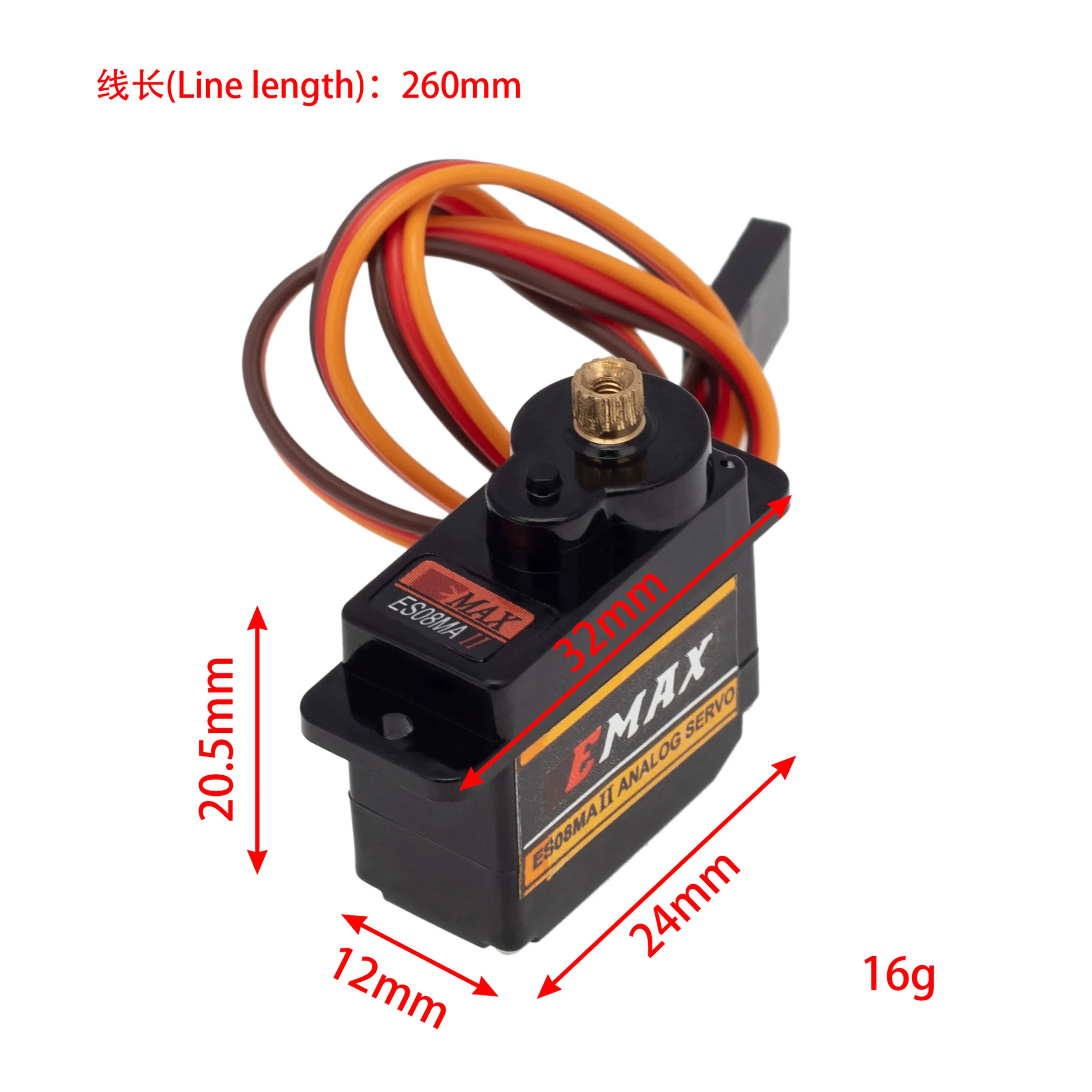 MEUS Racing Emax ES08MAII Analog Servo with Mount and 15T Arm for Axial SCX24 Gladiator 1/24 RC Crawler Car Truck Model Parts Accessories (Red) - HeliDirect