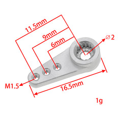 MEUS Racing Emax ES08MAII Analog Servo with Mount and 15T Arm for Axial SCX24 Gladiator 1/24 RC Crawler Car Truck Model Parts Accessories (Silver) - HeliDirect