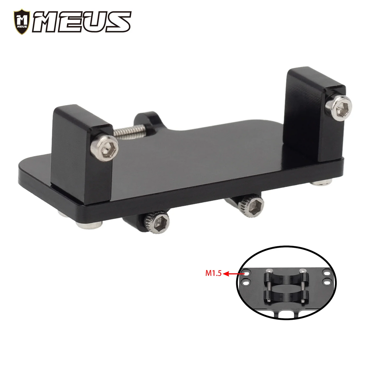 MEUS Racing Simulation Model Car Axial Scx24 Emax ES08ma Steering Gear Seat Steering Servo Mount Bracket Upgrade Parts (Black) - HeliDirect