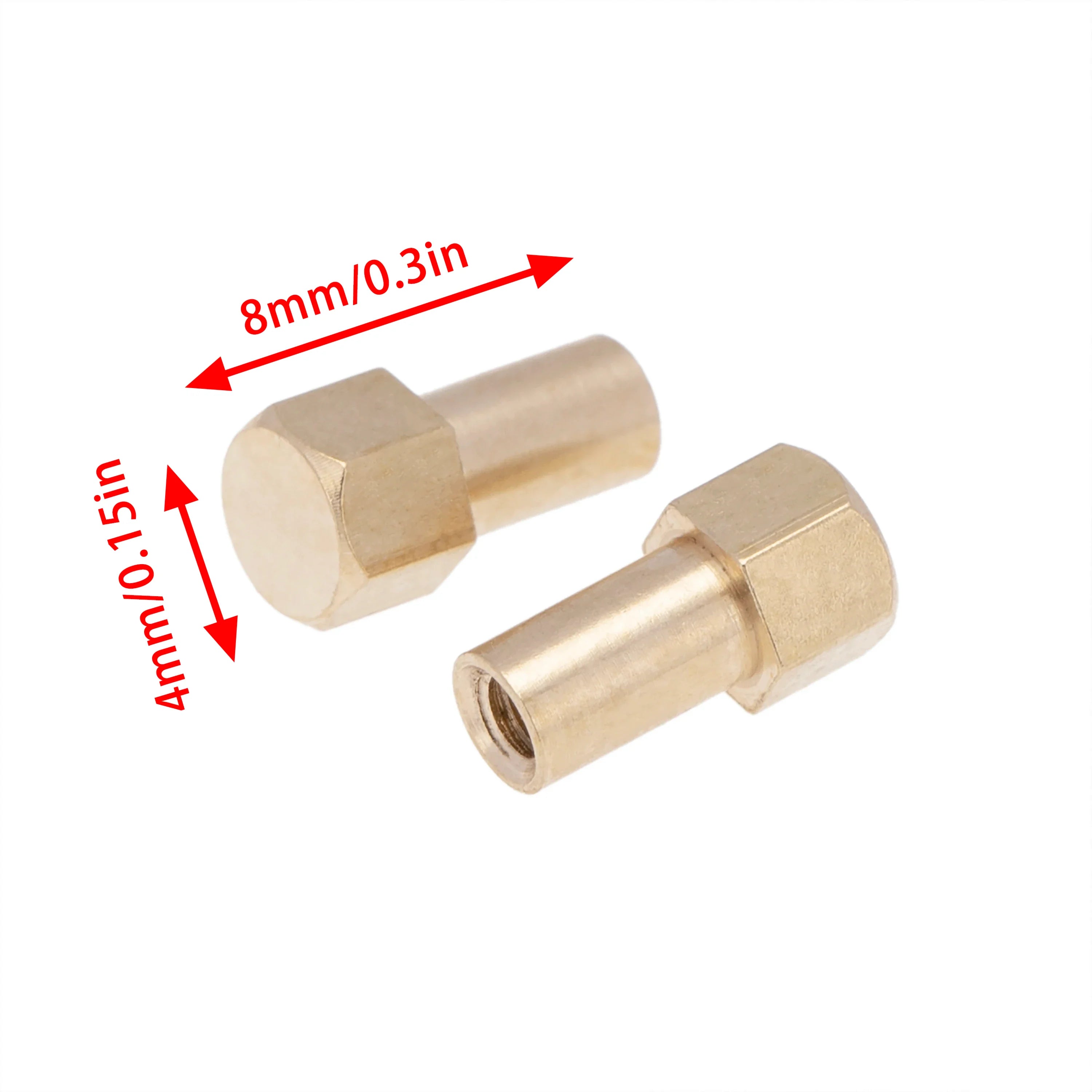 MEUS Racing Brass Extended Hex Wheel Hubs Hex Drive Adapters for AXIAL SCX24 1/24 RC Crawler Car Single Side Widening of Widening Combiner 4mm - HeliDirect