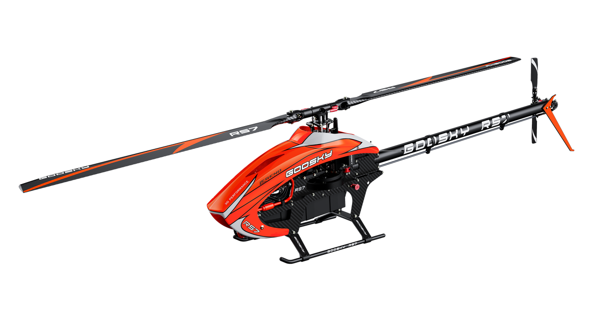 Goosky Legend RS7 Helicopter Kit w/ AZ-700 Main Blade and 105 Tail Blade - Orange