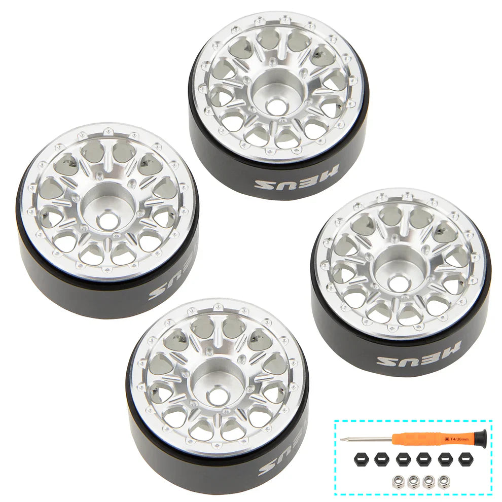 MEUS Racing 0.7-inch Beadlock Wheels Rims Deep-Dish Wheel for 1/30 Axial SCX30 1/32 Redcat Ascent-32