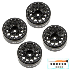 MEUS Racing 0.7-inch Beadlock Wheels Rims Deep-Dish Wheel for 1/30 Axial SCX30 1/32 Redcat Ascent-32