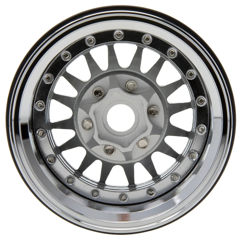 MEUS Racing Brass Aluminum 1.9″ Beadlock Wheels Supports Front Rear Twin Wheels for 1/10 TRX-4 TRX-6 SCX10 GEN7 GEN8 D90