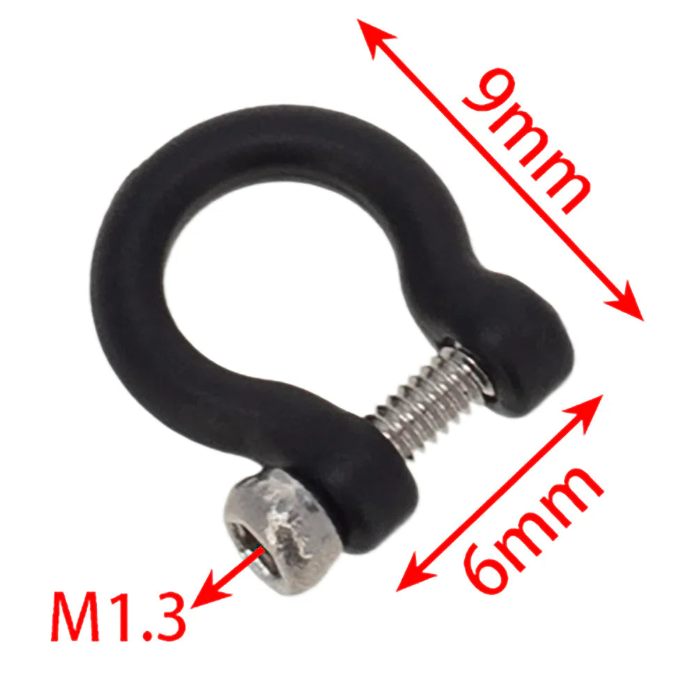 MEUS Racing Simulation U-shaped Metal Shackle Trailer hook for SCX24 TRX4M - Model A Round - HeliDirect