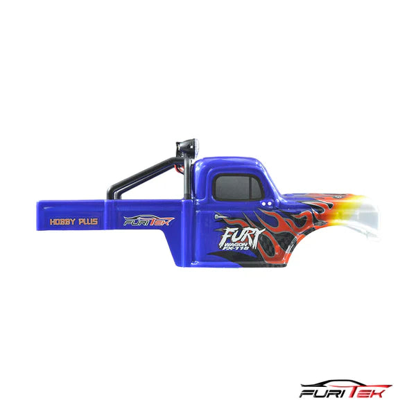 FURITEK BLUE WITH FLAMES FURY WAGON BODY FOR FURITEK FX118 - HeliDirect